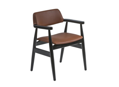 Design Armchair Dining room Black Furniture Wooden Chair new Seat